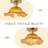 1-Light Brass Flush Mount Ceiling Light, Dimmable, E26 Base, Amber Glass Shade, ETL Certified-62591621
