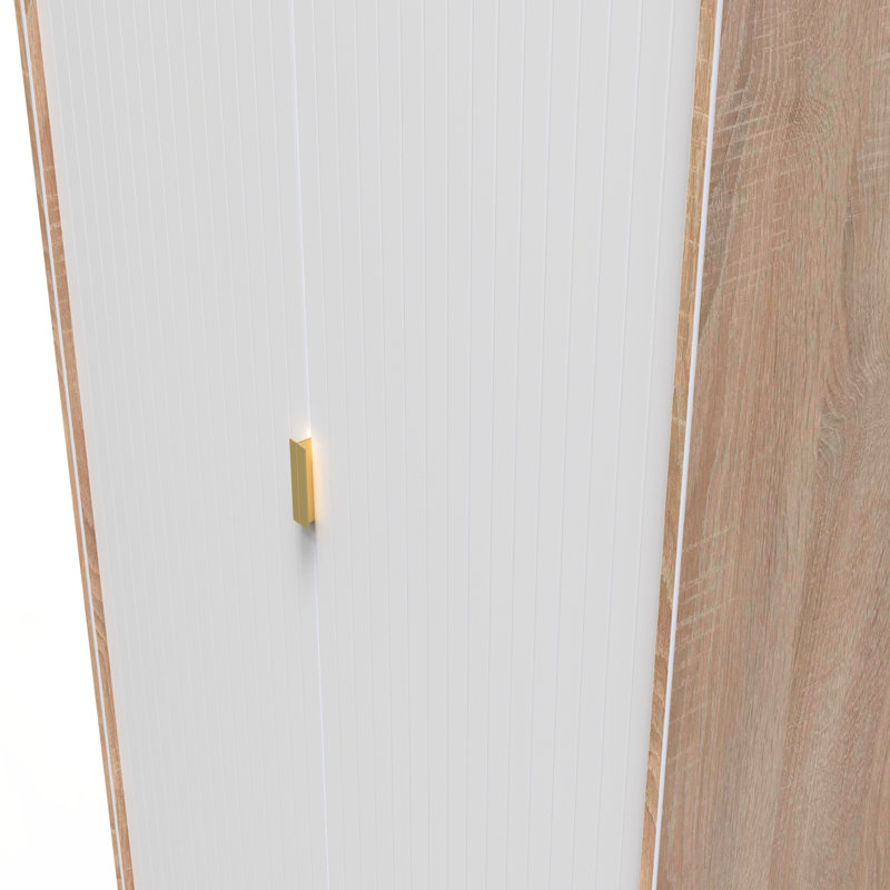 Beranda Manufactured Wood Wardrobe, White Matt/Bardolino Oak