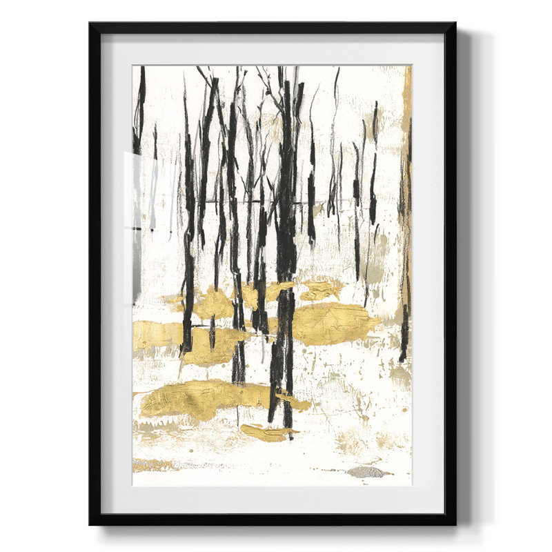 Hiver doré I - impression encadrée, H 28,5 po x l 20,5 po, Noir