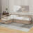 Twin Size L-Shaped Platform Bed With Drawers-798454841