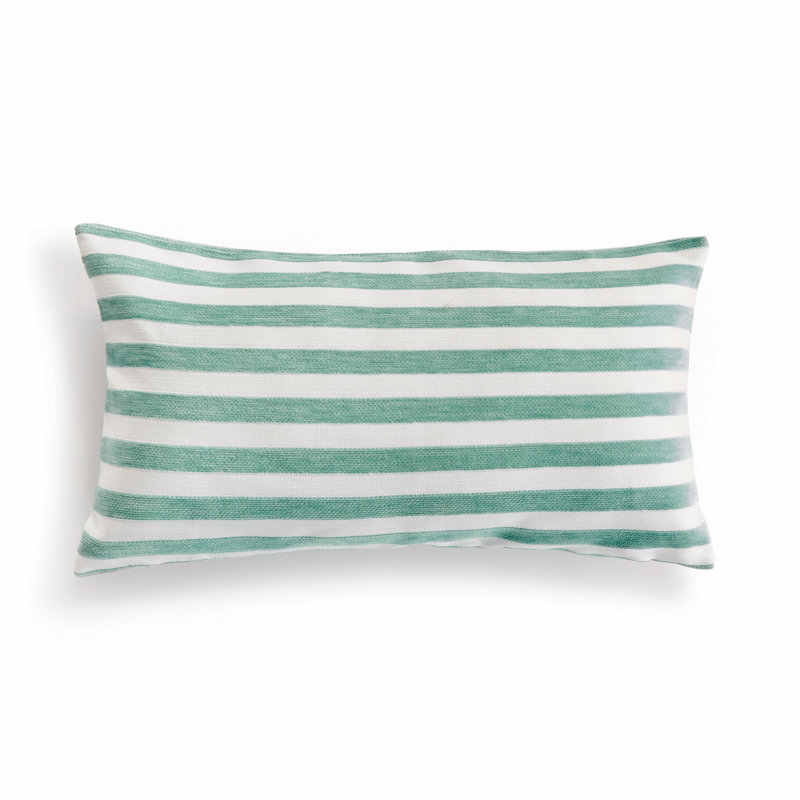 Polyester Indoor/Outdoor Pillow Cover & Insert, Seafoam, Rectangular 12"H x 22"W