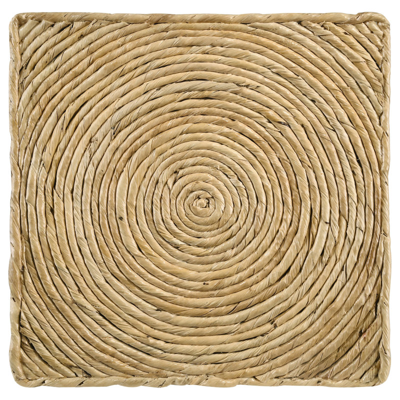 Table basse ronde en rotin tissé Cadynce brun naturel