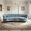 Canapé en velours bleu l 102,36 po