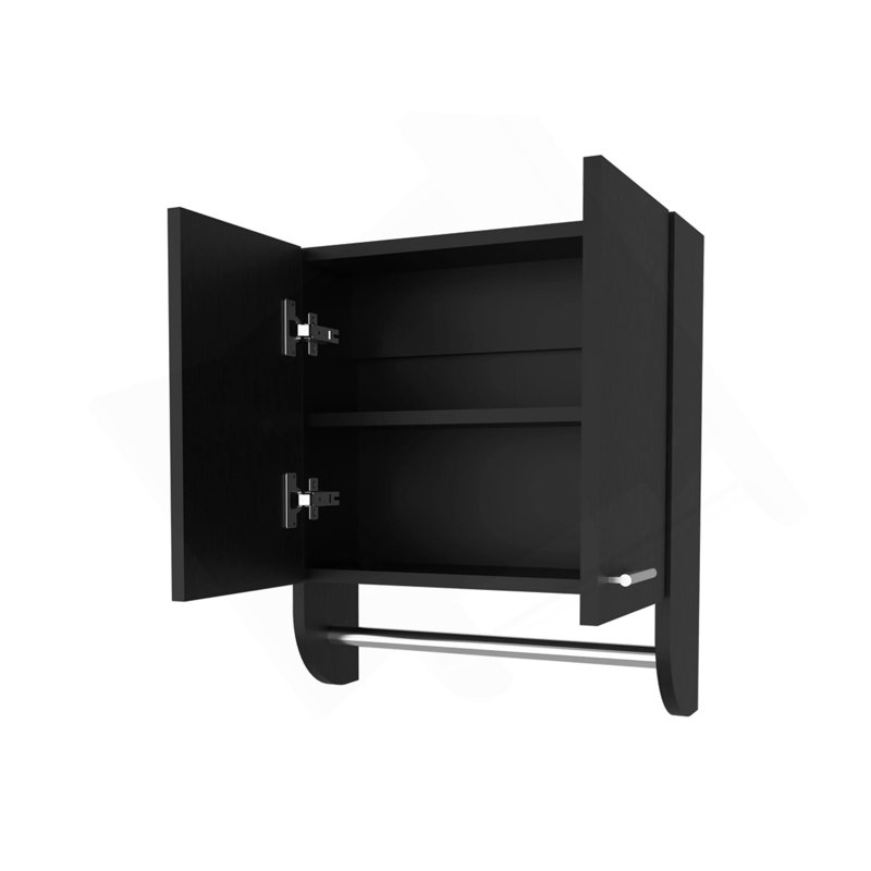 Armoire à pharmacie avec barre à serviettes Wenge, Wengé