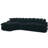 127''  Large Sectional Sofa ,Elegant Curved Design ,High-Resilience Foam ,Ten Back Cushions,L-Shape Left Sofa,No Assembly  Required , (Black-Soft Corduroy Fabric)