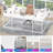 U Shaped Desk, Gaming Desk With Monitor Stand And LED Lights, Reversible Shaped Large Computer Desk With Power Outlets, Office Desk With Storage Bag And Hooks-1931600902