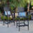 Outdoor Acacia Wood Barstools, Set Of 2, Dark Gray-100679558