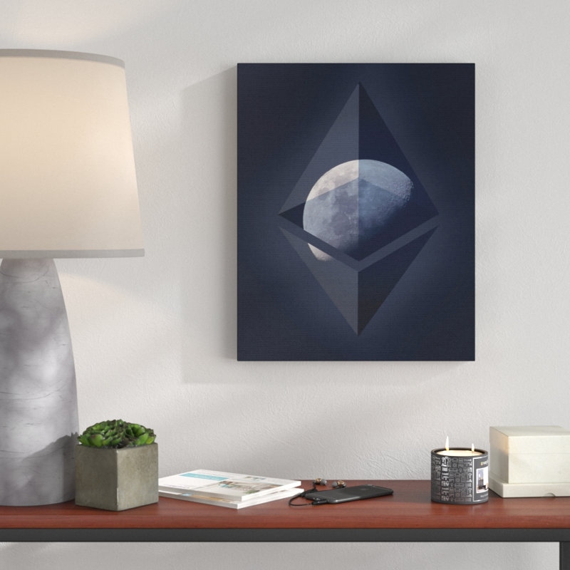«Ethereum on the Moon», impression, H 14 po x l 11 po, Estampe numérique Farmhouse