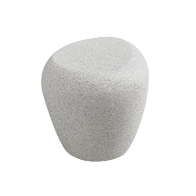 Table d'appoint moderne 19,29 pouces, fabrication robuste en fibre de verre pour coin-détente
