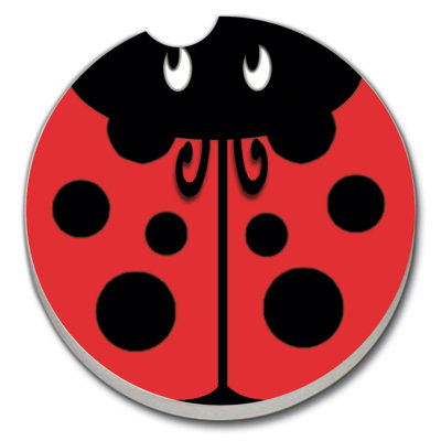 Sous-verre à coccinelle de voiture absorbant