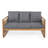 Yuliana 62.99'' Wide Straight Acacia Patio Sofa with Cushions-194421187