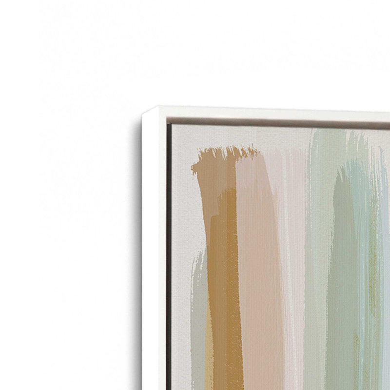 Imprimé panache pastel, Toile à cadre flottant blanc opaque, H 8,75 po x l 12,75 po x P 1,75 po