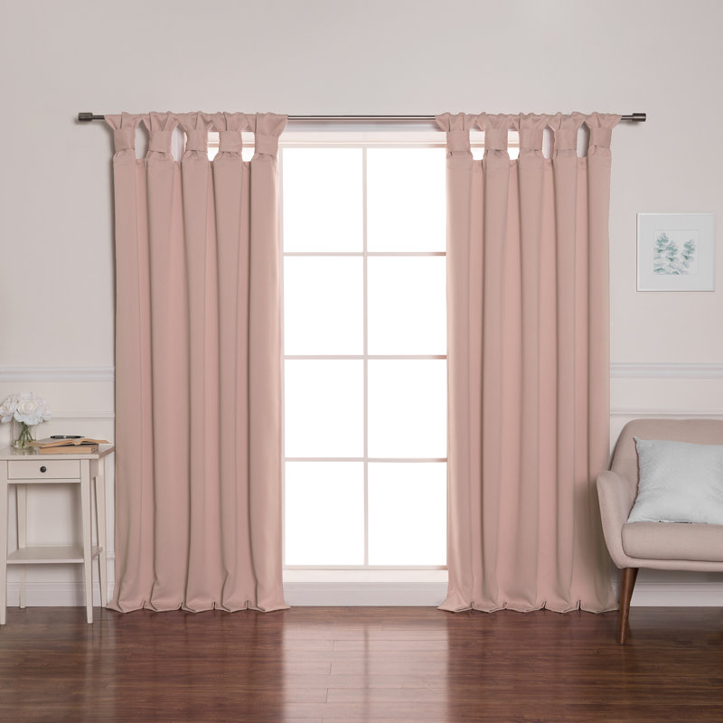 Molloy Room Darkening Curtain Panel Pair, 52" W x 84" L, Dustypink