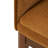 Aya Polyester Curved Back Brown Accent Chair with Wooden Frame