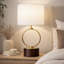 Lampe de chevet Mid-Century moderne en bronze