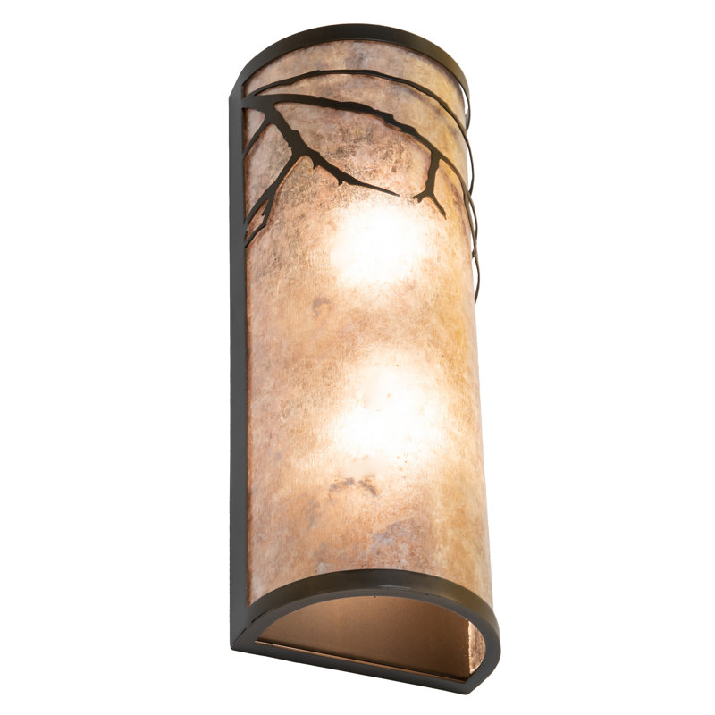 6" Wide Branches Left Wall Sconce, Antique Copper, 16" H x 6" W x 4" D