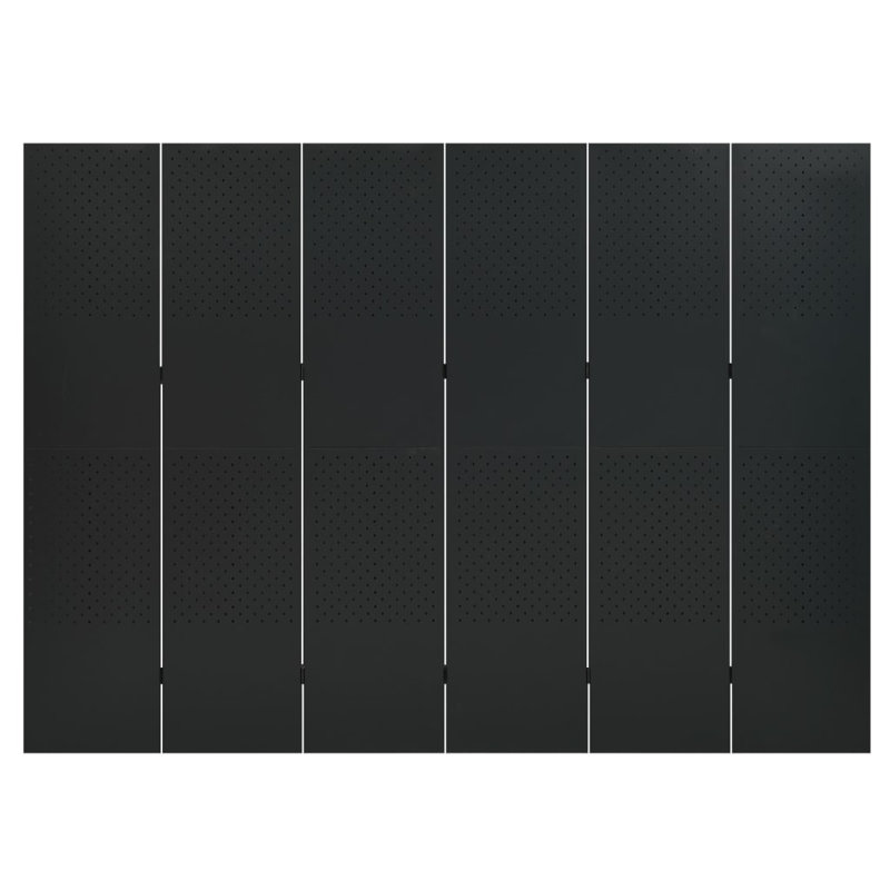Cassiah 180cm H Folding Room Divider, Black, 6