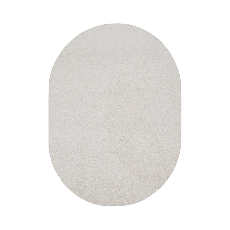 Modern Plush Pet and Kids Friendly Solid Color Off White Area Rugs, Stain & Fade Resistance, Perfect for Living Room, Dining Room, Bedroom, Playroom and Kidsroom, Event, Wedding, Amberlyn Binded Rug