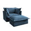 Fauteuil de salon avec - chenille bleue, sièges spacieux, tissu amovible, stable dans des housses amovibles confortables,-2017124340-2017124341