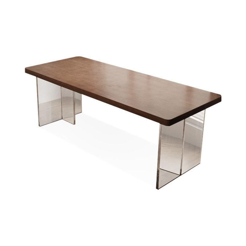 Walnut Rectangular Solid Wood desks, 29.53" H x 86.61" W x 23.62" D