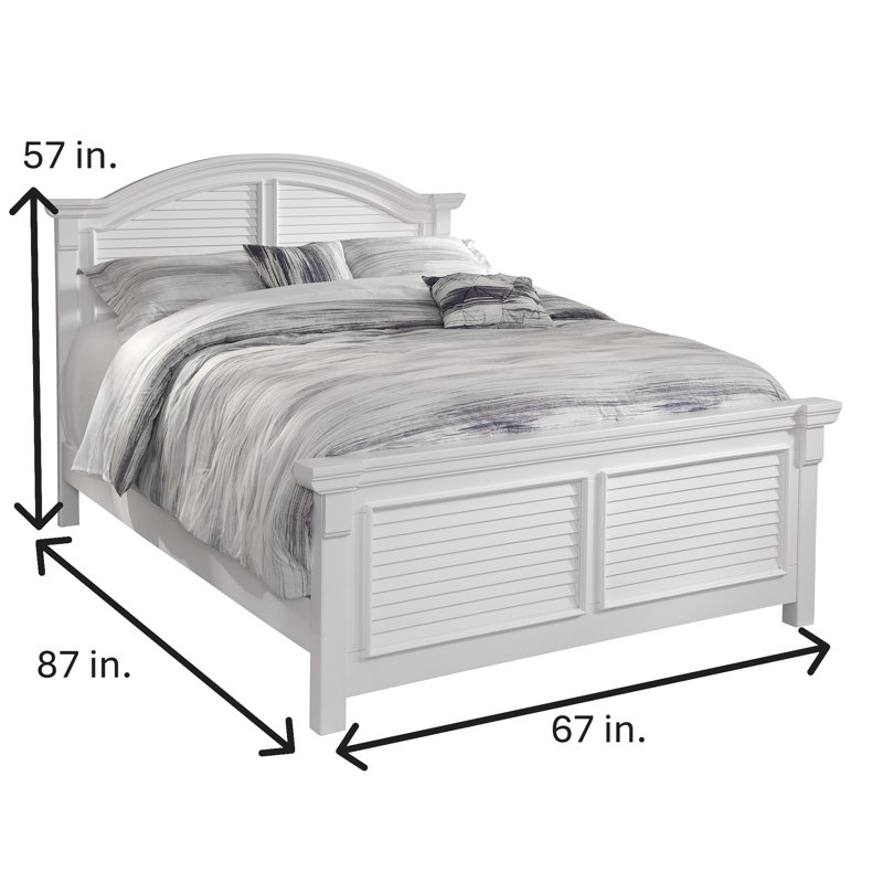 Benedith Standard Bed, Queen, Distressed Eggshell White