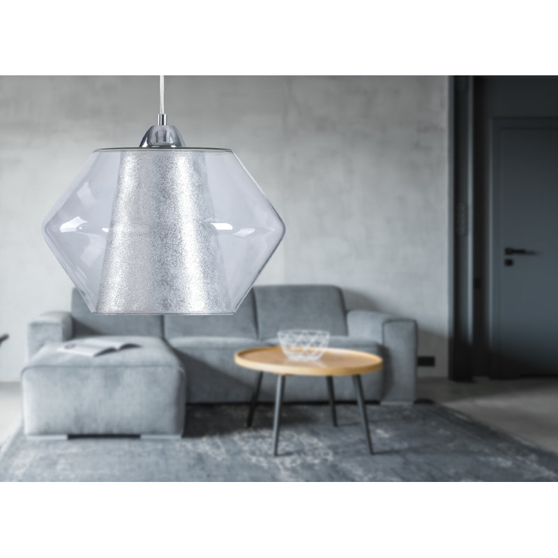Denning 1 - Light Geometric Pendant, Silver