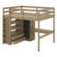  Lit mezzanine double Hriska avec bureau, garde-robe, tablettes et tiroirs-1169881279