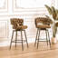 Ensemble de 2 tabourets de bar 28 po en cuir technique pivotant à 360 ° 28-80573443