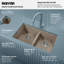 Ensemble d'évier de cuisine à double cuve 50/50 Karran Quartz 32 "X 19-1 / 2"-54821674