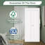 Porte pliante en bois manufacturé à double panneau blanc apprêté double 80 po et 96 po H avec trousse de quincaillerie d'installation (garde-manger, porte de placard)-116649599