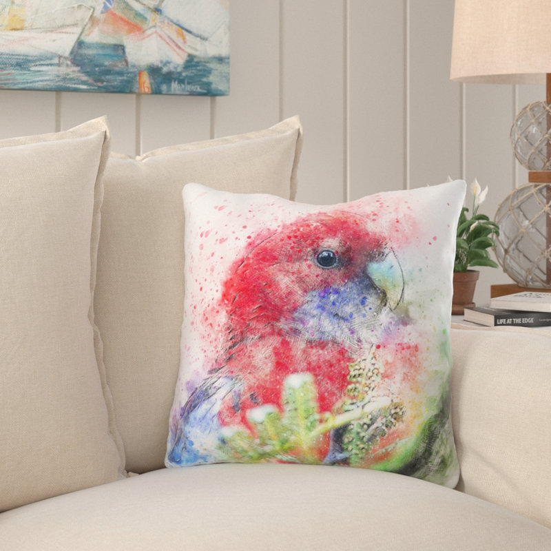 Coussin oiseau Angelina, Microsuède, Intérieur