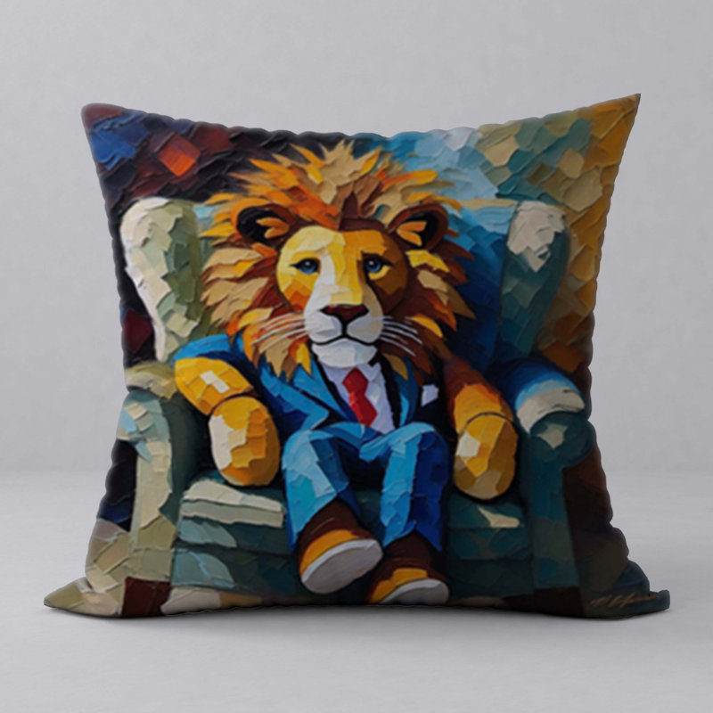 Abstract Reversible Throw Pillow
