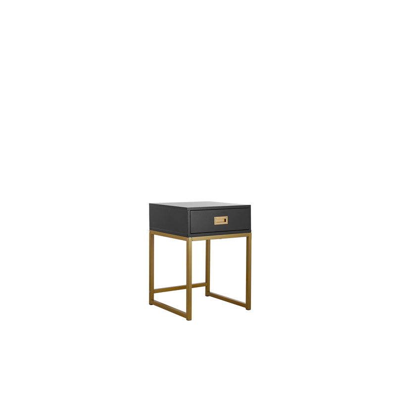 Cheryll 40cm W Bedside Table, Black