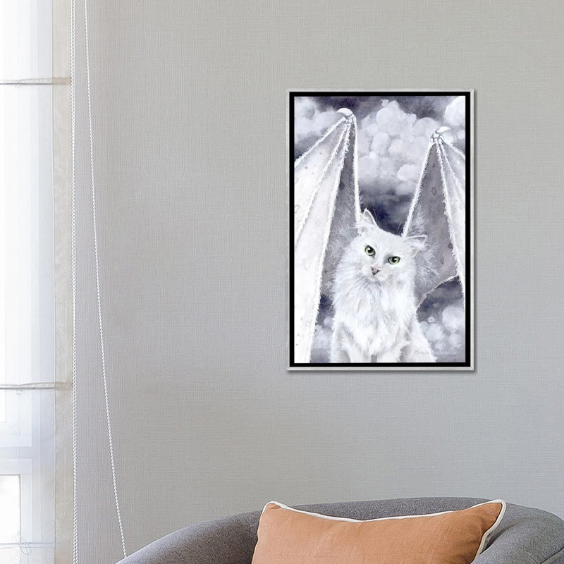 «Cloudland» par Maggie Vandewalle - reproduction d'art, H 26 po x l 18 po x 1,5 po, Toile encadrée argentée, Pas de tapis