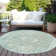 Machine Washable Indoor/Outdoor Xhevrie Turquoise Rug