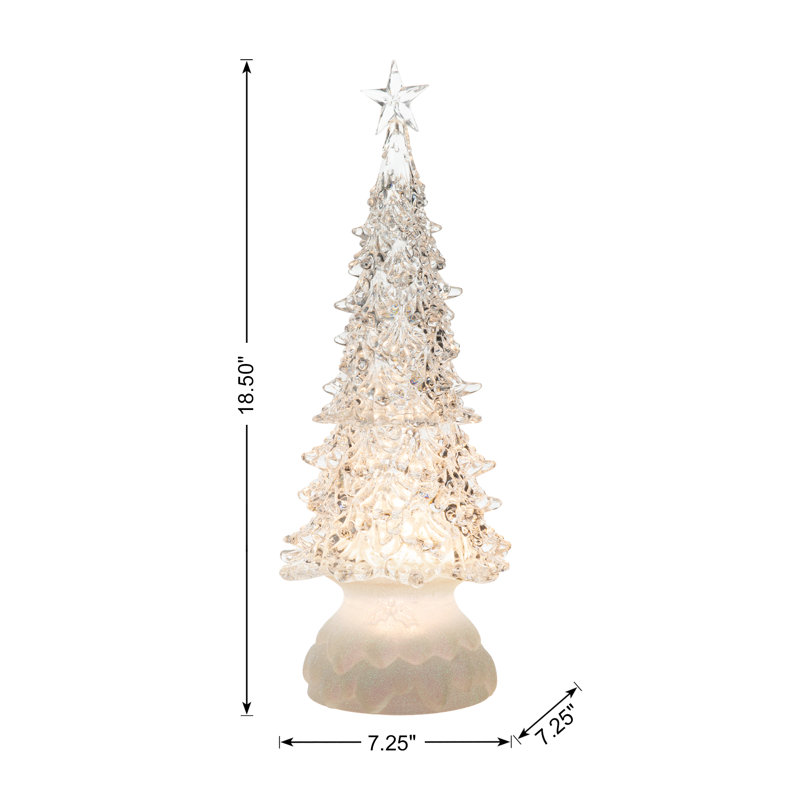 18.5"H Christmas Lighted Rotating Table Tree
