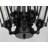 8-Light 22.4" Steampunk Geometric Chandelier, Adjustable Black Iron Pendant Light with E26 Base