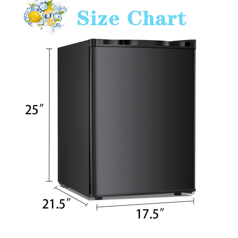 2.1 Cubic Feet Undercounter Upright Freezer with Adjustable Temperature Controls, Black
