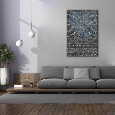 Toile épique Graffiti «Indigo Journey 1» par Chariklia Zarris, 40 po x 60 po