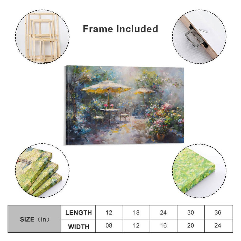 Art mural encadré 16 "x 24" avec cadre en bois, prêt à être accroché, 16 po x 24 po