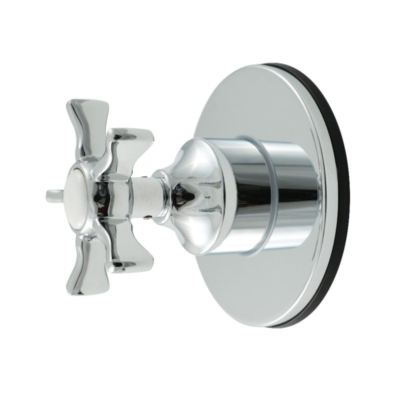 Kingston Brass Hamilton Single-Handle Six-Way Diverter Valve With Round Trim Kit, Polished Chrome