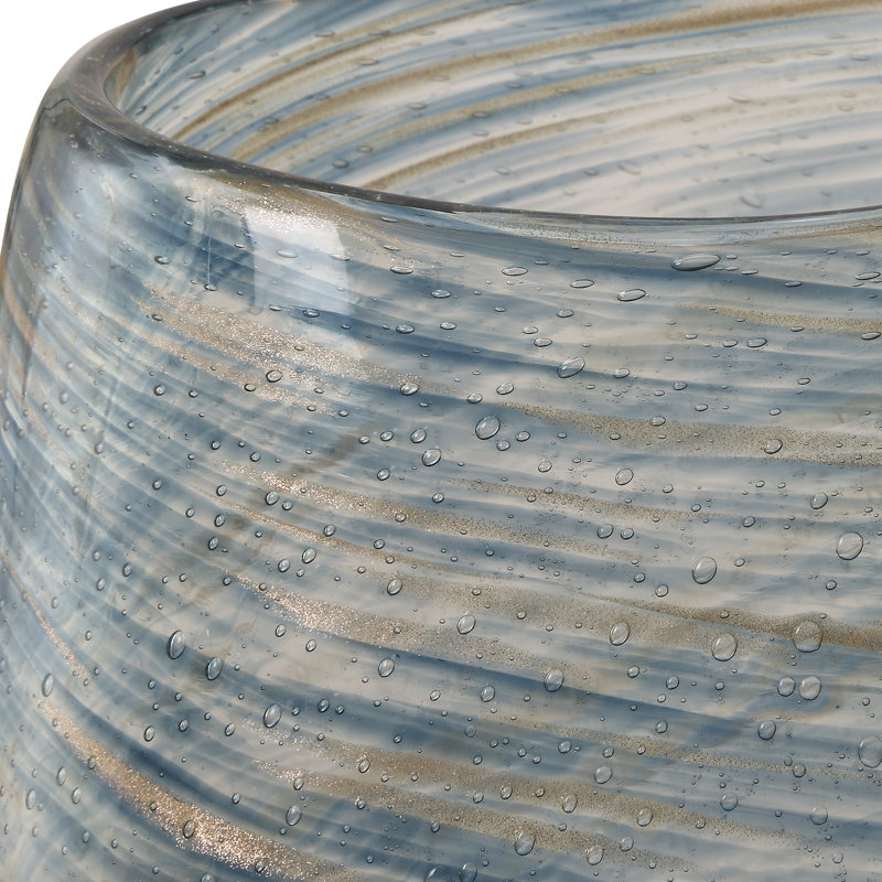 Vases en verre Hulten Swirl, ensemble de 2