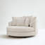 Fauteuil demi-tonneau moderne surdimensionné avec coussins l 59,8 po Modern-1229153663