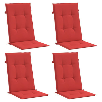 Ensemble de 4 coussins de chaise d'extérieur en polyester 100% polyester