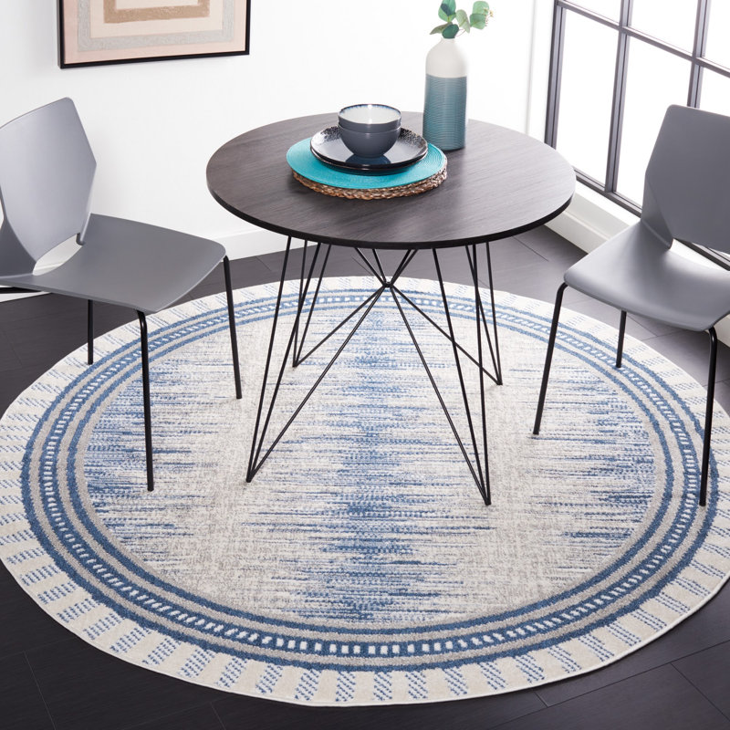 Tapis abstrait Alamo Performance, Rond 6 pi 7 po