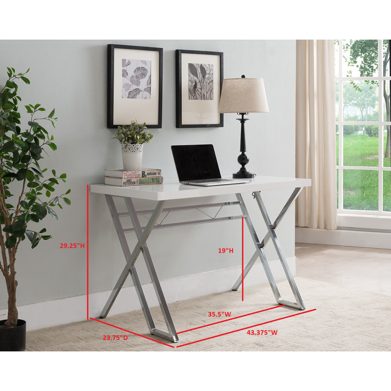 Bureau d'ordinateur Clairview, blanc