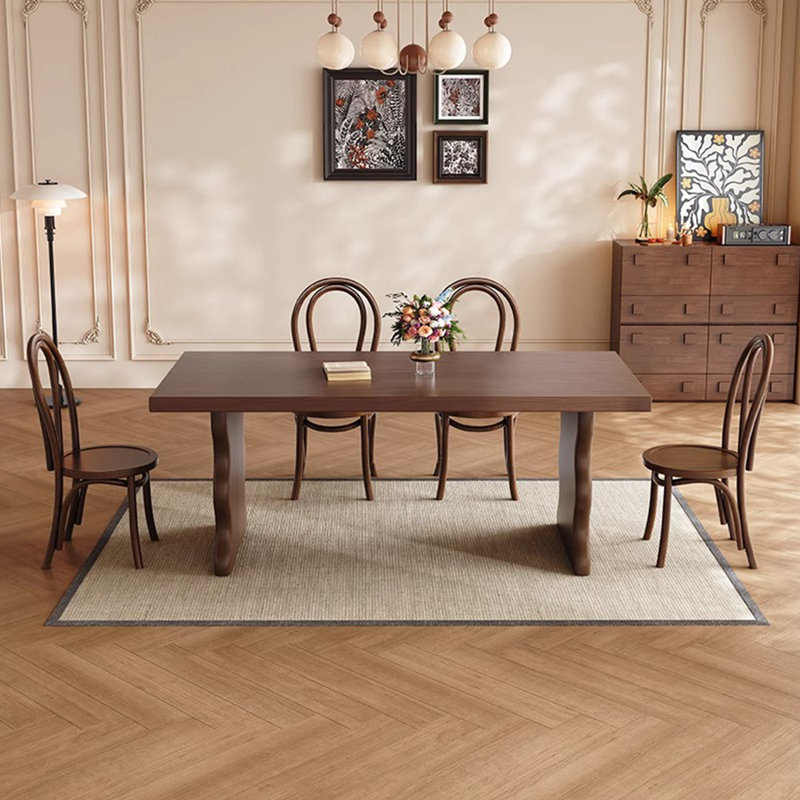 Ensemble de salle à manger en bois de frêne brun, H 29,9 po x L 78,7 po x l 34,6 po
