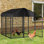 Cage à poules en métal, cage avec porte verrouillable imperméable et anti-UV