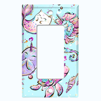 Patterned 1 - Gang Rocker Standard Wall Plate