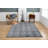 Faux Fur Collection Black Snake Print Area Rug, 5' X 7'